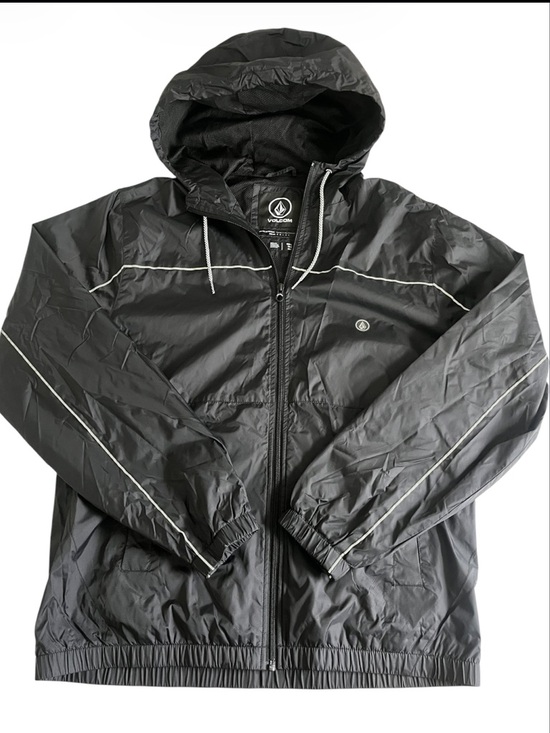 Volcom Other - Volcom Hooded Windbreaker Jacket Men’s L Black Lightweight Water Resistant